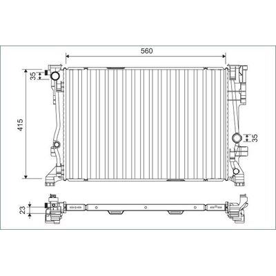Su Radyatörü  Mercedes A -Serisi (BM 176)(06.2012->)  VALEO 701158