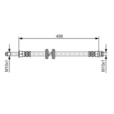 Fren Hortumu Ön Sağ veya Sol Mercedes Vito Mixto (639)(09.2010->)  BOSCH 1 987 481 006