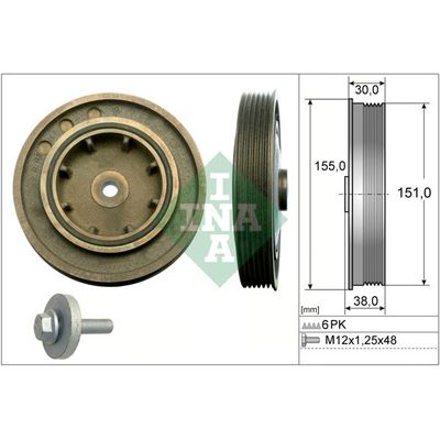 Krank Kasnak  Renault R 19 (B/C/L53)(05.1992->)  INA 544 0101 20