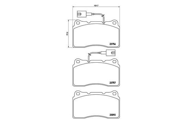 Fren Disk Balata Ön Alfa Romeo Giulietta (191)(2010->)  BREMBO P 23 134
