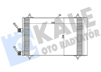 Klima Radyatörü  KALE 385600  6453FH 6453.FH 6453FP 6453.FP 6455AC 6455.AC