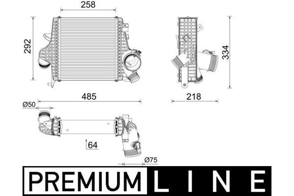 Turbo Radyatörü  Audi Q8 (4MN)(07.2018->)  MAHLE CI 640 000P