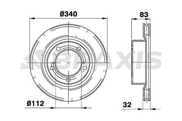Fren Disk Ayna Ön Sağ ve Sol Toyota Land Cruiser 200 (J20)(2008->)  BRAXIS AD1084