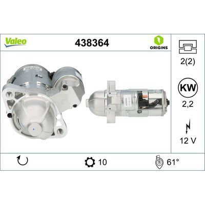 Marş Dinamosu  Hyundai ix55 (EN)(2009->)  VALEO 438364