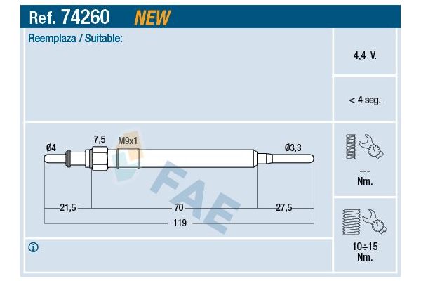 Isıtma Bujisi  Ford Ka (CCU)(2008->)  FROW 162.1904.003