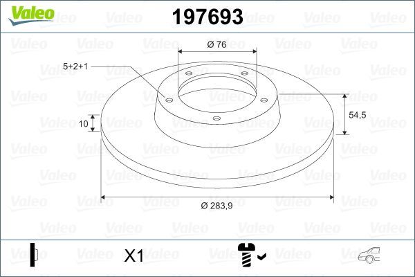 Fren Disk Ayna Arka Sağ ve Sol Hyundai Grandeur (TG)(2005->)  VALEO 197693