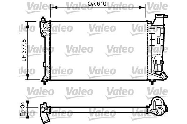 Su Radyatörü  Peugeot 306 Cabriolet (S1)(01.1994->10.1997)  VALEO 730983