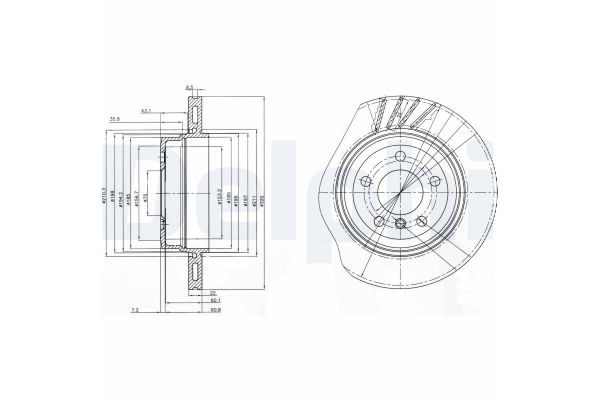 Fren Disk Ayna Arka Sağ ve Sol BMW X3 Serisi (E83)(09.2003->)  DELPHI BG3943