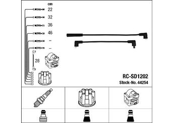Buji Kablosu  NGK 44254  T145H T371S 44254