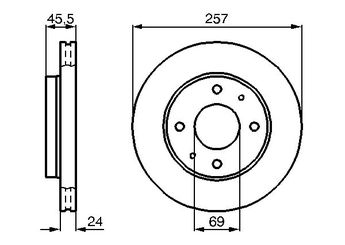 Fren Disk Ayna Ön Sağ ve Sol BOSCH 0 986 478 774  5171238100 51712 38100 5171217000 51712 17000 517122D300 51712 2D300 517122D310 51712 2D310 517122C000 51712 2C000 517122F000 51712 2F000