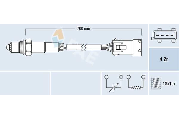 Oksijen (Lambda) Sensörü  BMW 3 Serisi Touring (F31)(2012->)  FAE 77681