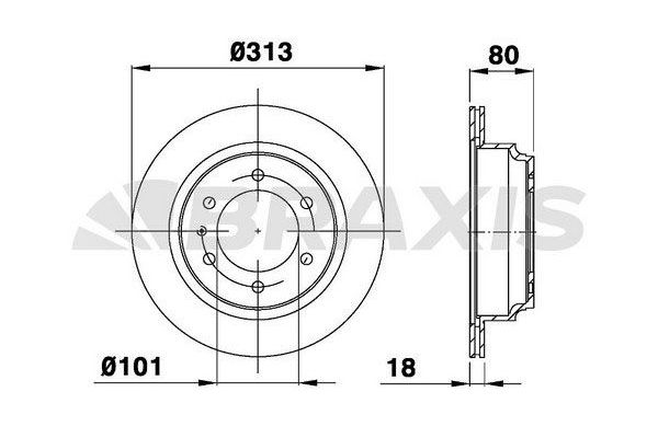 Fren Disk Ayna Arka Sağ ve Sol Opel Frontera A (1992->)  BRAXIS AD0996
