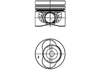 Piston (81.00MM-STD)  KOLBENSCHMIDT 40683600  76107065C 76107065A 076107065A