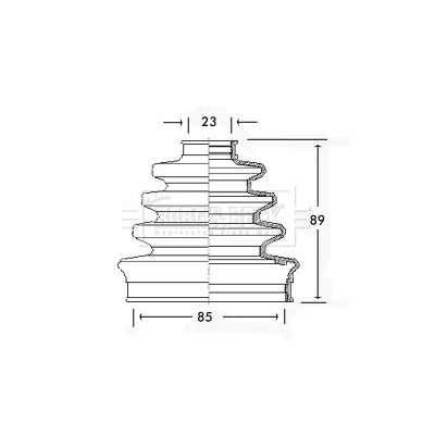 Aks Körüğü Ön Dış Sağ veya Sol Ford Escort 3/4/5 Kapı/S.Wagon (1991->)  MKS 710