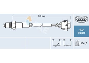 Oksijen (Lambda) Sensörü  FAE 77154  855530 25198484 55562205 55572215 9193148 855350 0855350 24420591 9199469 93177169 009193148 09193148 855355 855385 855402 99760617600 997 606 176 00 99760617601 997 606 176 01