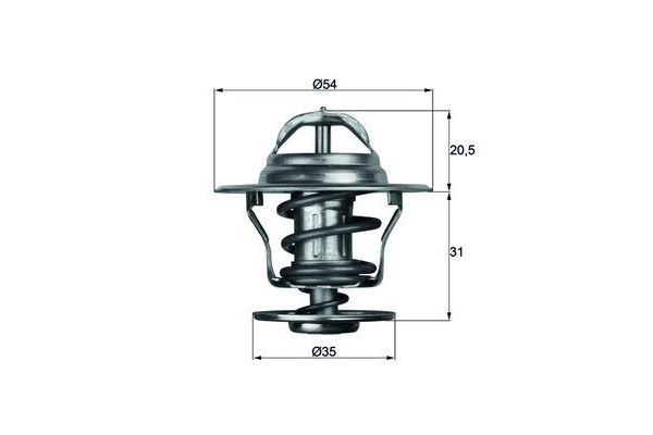 Termostat  Renault Safrane (B54)(09.1996->)  MAHLE TX 13 75D
