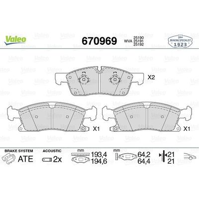 Fren Disk Balata Ön VALEO 670969