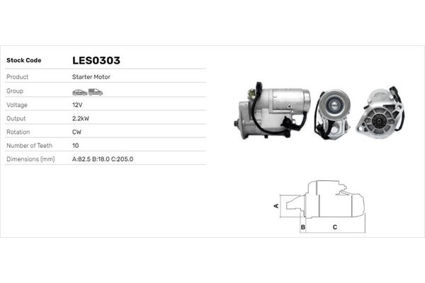 Marş Dinamosu  Toyota Land Cruiser (J12)(2003->)  LUCAS ELEKTRIK LES0303