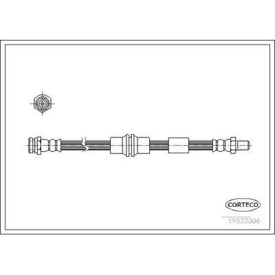 Fren Hortumu Ön Sağ veya Sol Kia Shuma II (SPT)(2000->)  CORTECO 19033006
