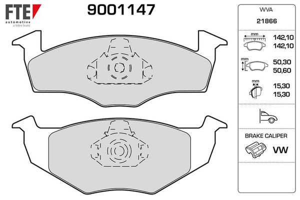 Fren Disk Balata Ön Volkswagen Golf III Variant (1H5)(08.1993->1999)  FTE 9001147