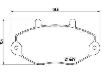 Fren Disk Balata Ön BREMBO P 24 050  1134159 1074972 1301592 92VB2K021BD 92VB2K021BE 93VX2K021BB
