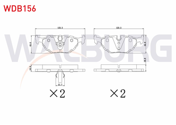 Fren Disk Balata Arka WALBURG WDB156  