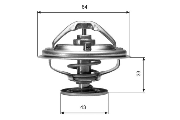 Termostat 85 °C  BMW 5 Serisi Sedan (E34)(1988->)  GATES TH06582G1