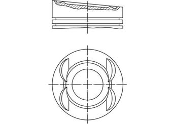 Piston (84.01MM-STD)  MAHLE 028 03 00  22107065AA 022107065AA 022 107 065 A A