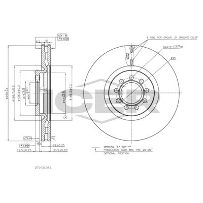 Fren Disk Ayna Ön Sağ ve Sol MGA 50494