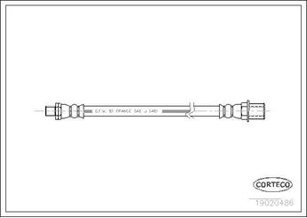 Fren Hortumu Ön Sağ veya Sol CAVO CJ01  480615