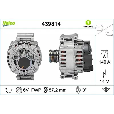 Alternatör  Skoda Karoq (NU)(2017->)  VALEO 439814