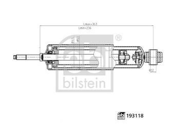 Amortisör Ön Sağ veya Sol FEBI BILSTEIN 193118  56100MB40A 56100MB40B 56100MB20A 56100-MB40A 56100-MB40B