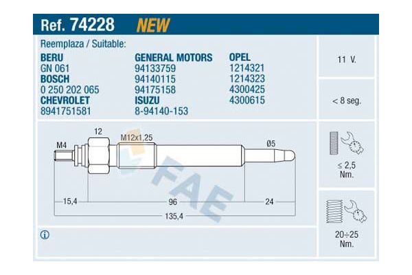 Isıtma Bujisi  MGA 10052