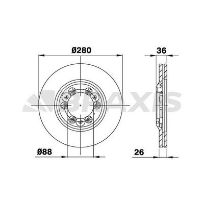 Fren Disk Ayna Ön Sağ ve Sol Opel Frontera B (1998->)  BRAXIS AE0251