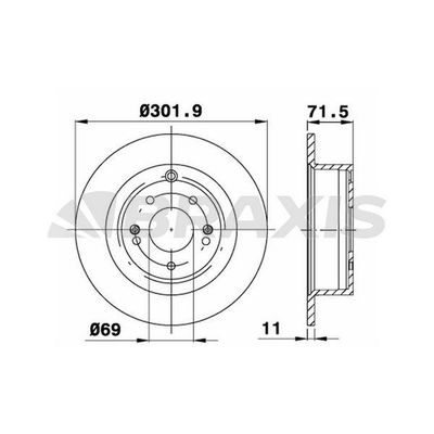 Fren Disk Ayna Arka Sağ ve Sol BRAXIS AD1025