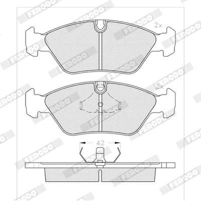Fren Disk Balata Ön BMW 5 Serisi Sedan (E28)(1981->)  FERODO FDB256