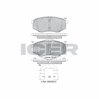 Fren Disk Balata Ön Hyundai Sonata (YF)(2010->)  KRAFTVOLL 07010408