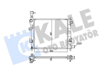Su Radyatörü  KALE 347855  164700L010 253101Y000 253101Y100 253101Y300