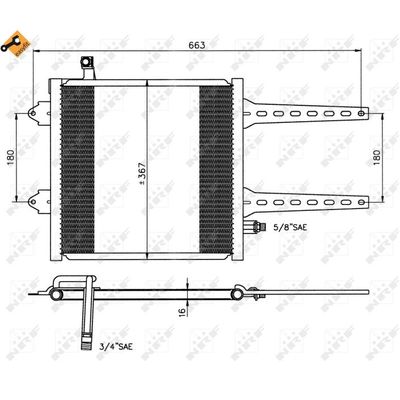 Klima Radyatörü  Volkswagen Lupo (6X1/6E1)(10.1998->2005)  NRF 35049