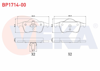 Fren Disk Balata Arka VEKA BP1714-00  