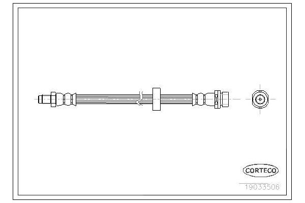 Fren Hortumu Arka Sağ veya Sol Ford Tourneo Connect (TC7)(2002->)  CORTECO 19033506