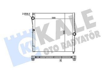 Su Radyatörü  KALE 348655  171121253A 17117594020 1711.7.594.020