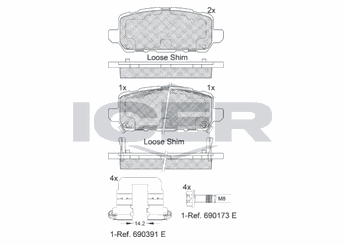 Fren Disk Balata Arka SANGSIN SP1859  43022T7JH01 43022T2JH00 43022-T2J-H00 43022T2JH01 43022-T2J-H01 43022-T7J-H01 43022T7JH12 43022-T7J-H12 43022T8MG00 43022-T8M-G00 43022T8MG01 43022-T8M-G01 43022T8MG02 43022-T8M-G02 43022TADJ02 43022-TAD-J02 43022TJH11 43022-TJH11