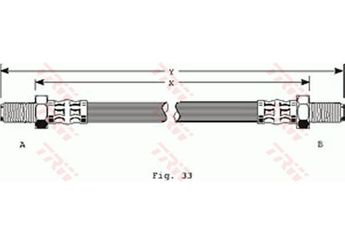 Fren Hortumu Ön Sağ veya Sol BREMBO T 16 007  9094702224000 9094702224 9094702242
