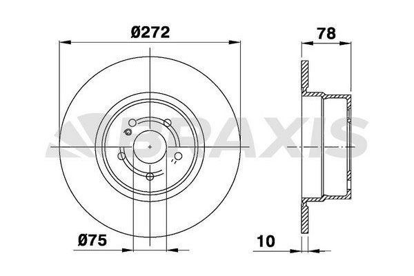 Fren Disk Ayna Arka Sağ ve Sol BMW 3 Serisi Compact (E36)(1994->)  BRAXIS AD0979