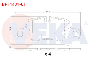 Fren Disk Balata Arka VEKA BP11401-01  