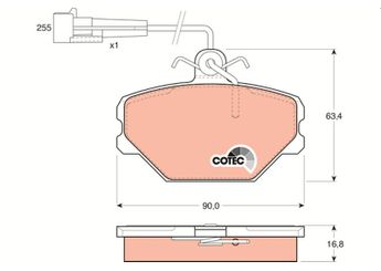 Fren Disk Balata Ön TRW GDB833  5892330 793382 793 382 793470 77362268 5888781 792588 0000000792588 792489 0000000792489 9943830 71770951 793356 0000000793356 791449 793355 0000000793355 793120 0000000793120 58290330 9939913 793220 0000000793220 794079 794 079 794870 794 870