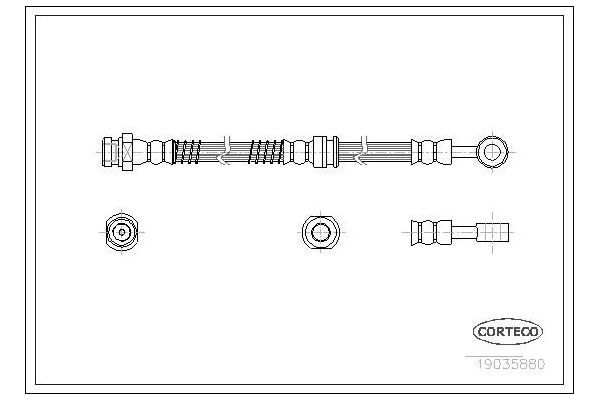 Fren Hortumu Ön Sağ veya Sol CAVO C901 186A