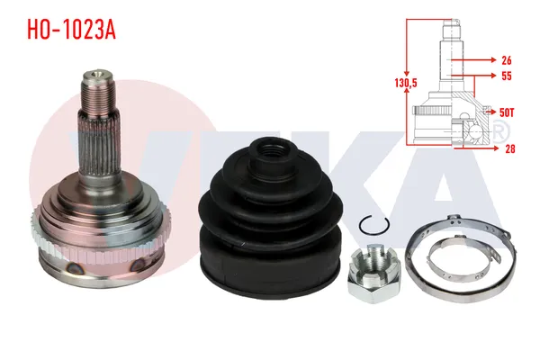 Aks Kafası Ön Dış Sağ veya Sol MG Rover Rover 45 (RT)(2000->)  VEKA HO-1028A