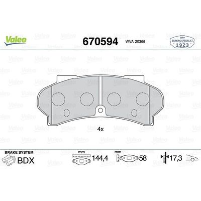Fren Disk Balata Ön VALEO 670594